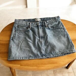 Agolde Women's Light Blue Denim Mini Skirt